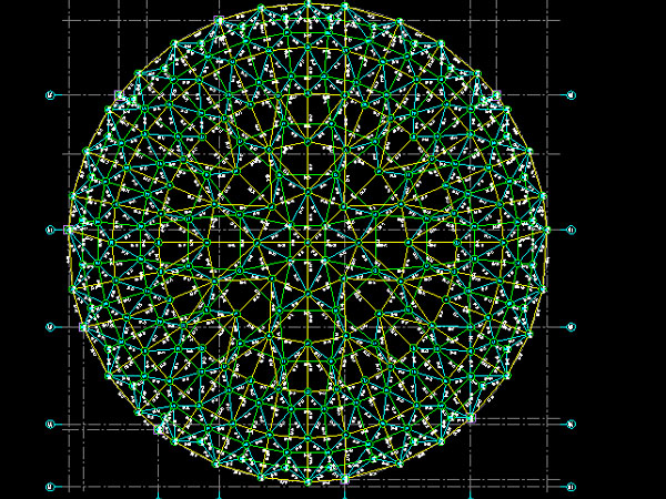 荥阳明光正元广场圆形网架